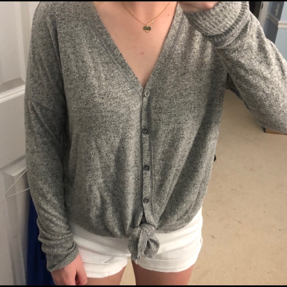 Abercrombie & Fitch cozy tie front-button up - Picture 2 of 4